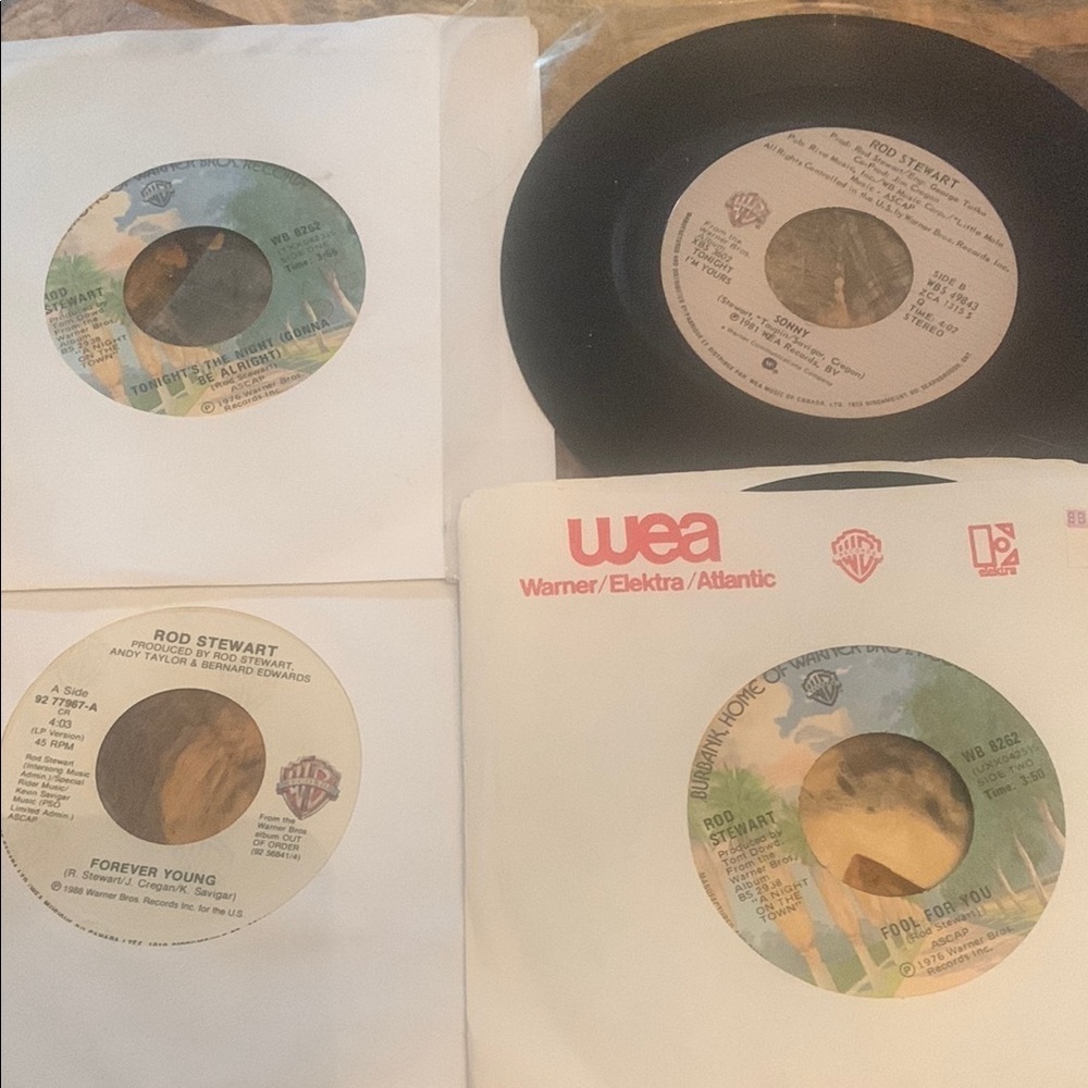 Vintage Rod Stewart Vinyl Records Collection 45 RPM - Picture 9 of 9